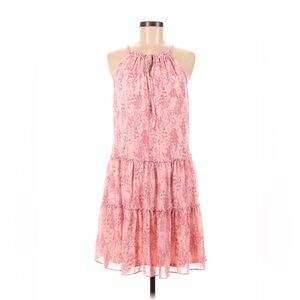 Anthropologie Drew Floral Mini Tiered Halter Neck Dress